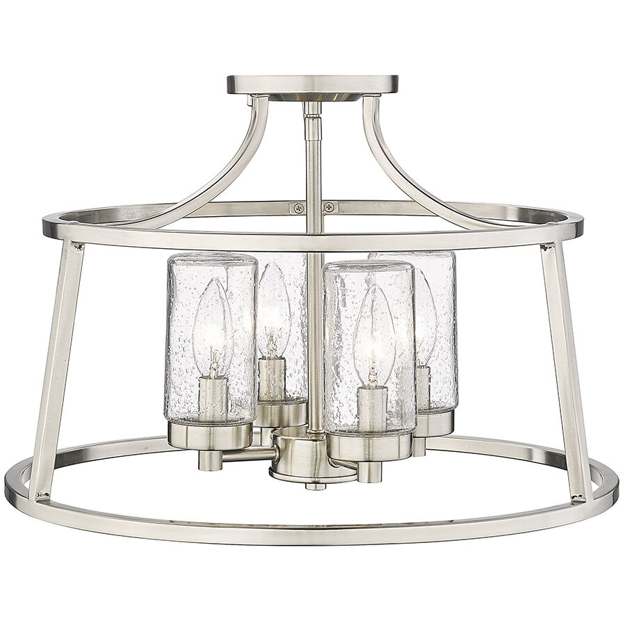 Errol 4 Light 17.99 inch Brushed Nickel Semi-Flush Mount Ceiling Light